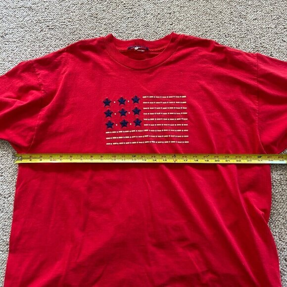 🎀 Buy 2 Get 1 Free 🎀 Red XL Women's American Flag T-Shirt - Picture 5 of 6